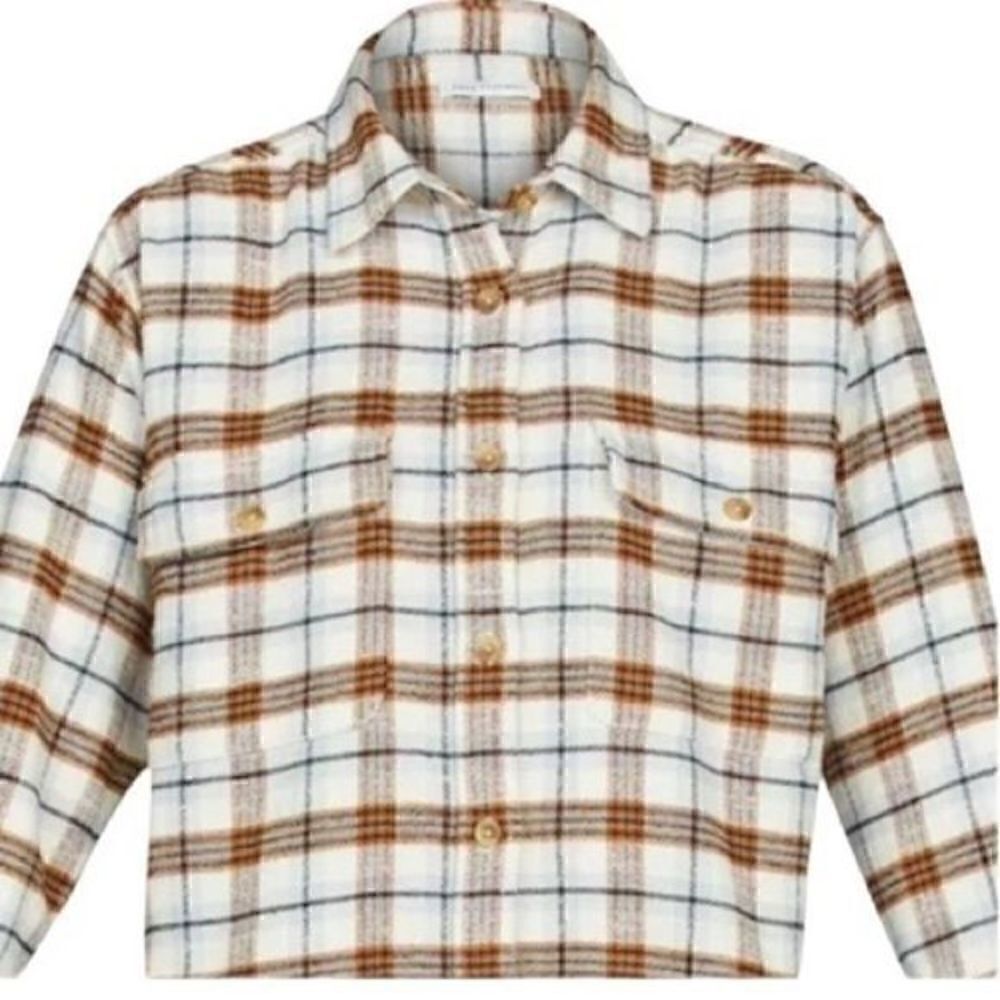 Free Assembly Womens Long Sleeve Work Shirt Medium NWT Flannel - Picture 2 of 11